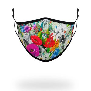 ADULT FLORAL MONEY FORM FITTING FACE MASK