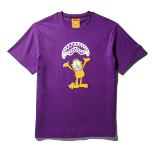 GARFIELD SHARKMOUTH GRAPHIC T-SHIRT (PURPLE)