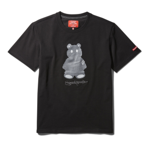 SHORT SLEEVE GRAPHIC MONEY BEAR T-SHIRT (BLACK)