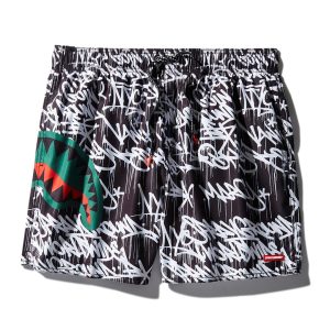 SCRIBBLE SHARK SHOTO SWIM TRUNKS