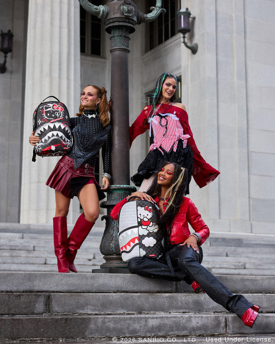 HELLO KITTY OFFICIAL COLLAB - BRICK WALL SPLIT BACKPACK - Image 4