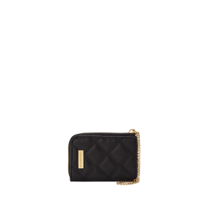 NOIR QUILT GOLD CHAIN SHARK WALLET