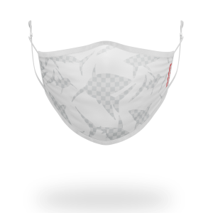 SHARK CHECK (WHITE) FACE MASK