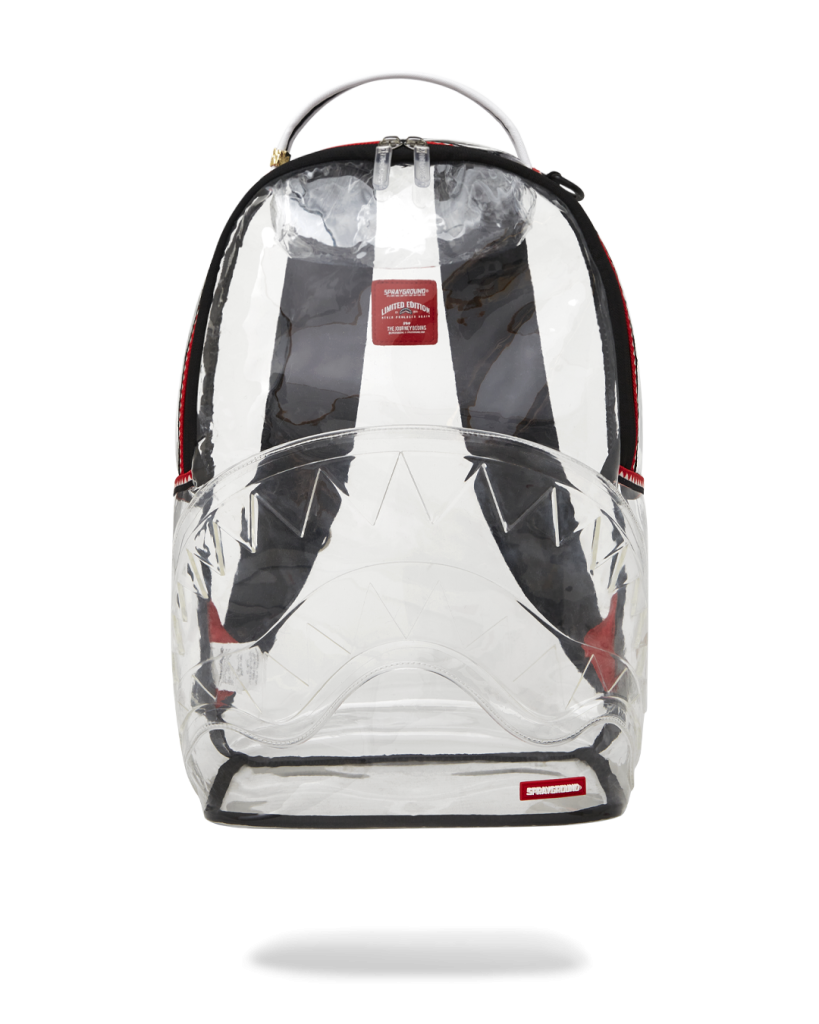 100% CLEAR BACKPACK SHARK